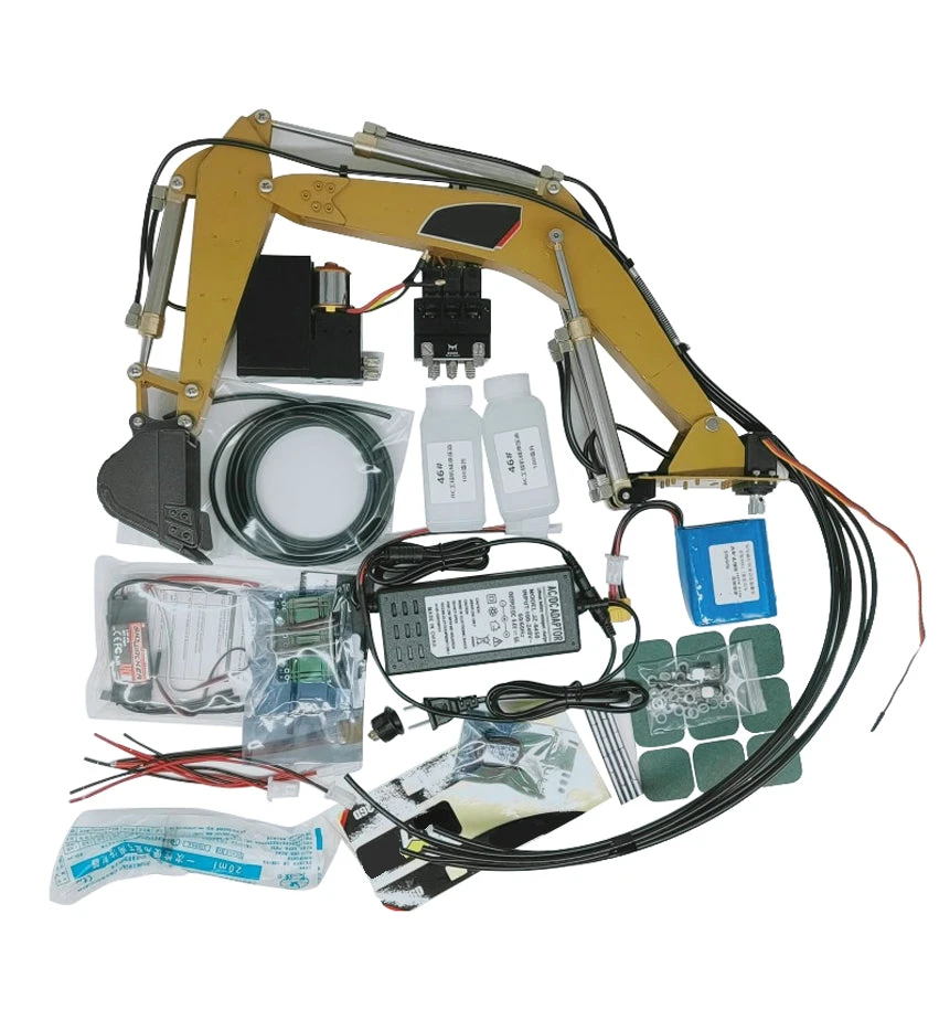 RC Excavator Model Hydraulic System DIY Upgrade Modification Kit For TongLi/Huina 580 Excavator