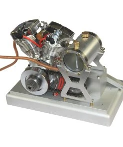 CISON FG-VT157 15.7cc V-Twin Shovelhead Engine With Upgrade Kick Starter Kit And Base - One Key Start