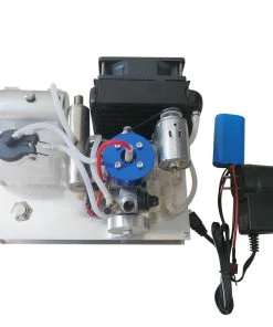 TOYAN Level 15 Modify Methanol Engine To Gasoline Engine Model DIY Micro 12V Generator Set With Water-cooled Radiator Device