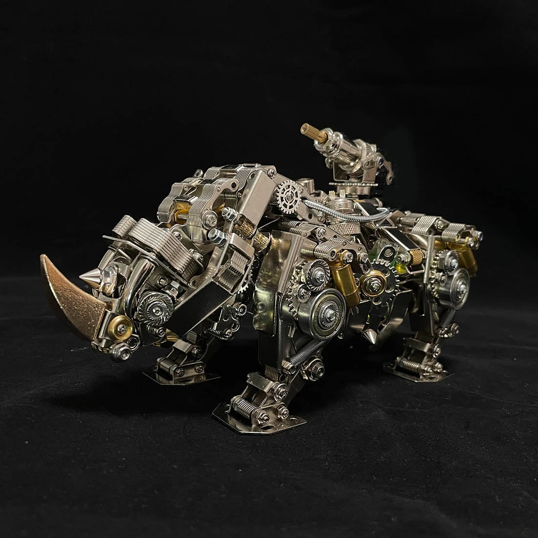 3D DIY Steampunk Mechanical Siege Rhino Set Assembly Craft 700PCS+ - Image 6