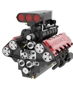 TOYAN V8 Engine FS-V800 28cc Engine Model Kit With Supercharger Accessories That Works