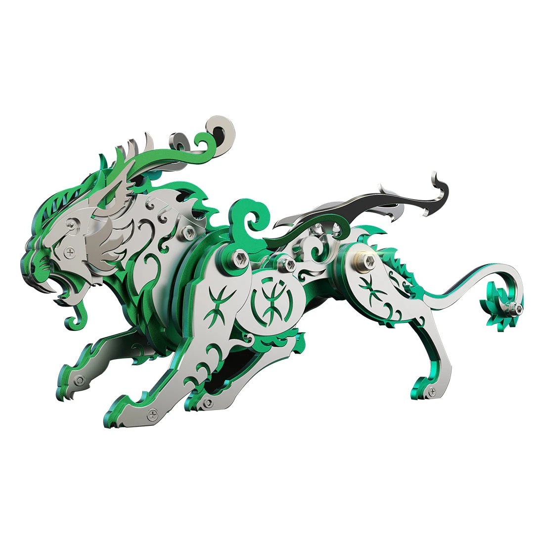 3D Puzzle DIY Model Kit Jigsaw Metal Tiger Model Ancient Chinese Beasts Mechanical Assembly Crafts - Image 4