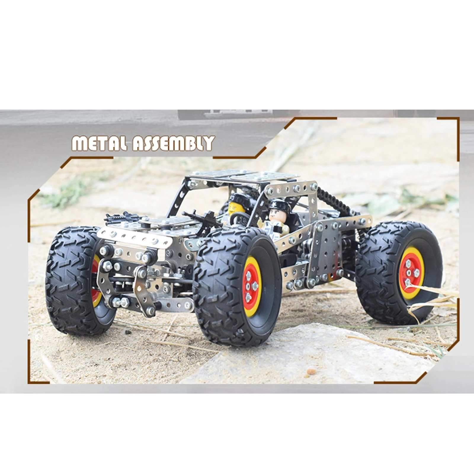 3D Metal Puzzle DIY Stainless Steel Assembly Car Toy High Speed Off-road Vehicle SW-047 Puzzle Model Kit For Adults Kids -694PCS - Image 6