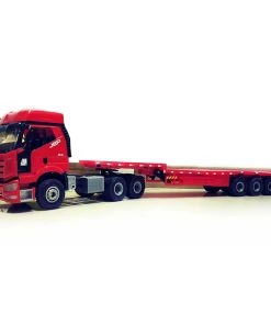 1/24 2.4G RC Simulation Tow Truck Detachable Flatbed Semi Trailer Engineering Tractor 2-speed Gearshift RTR