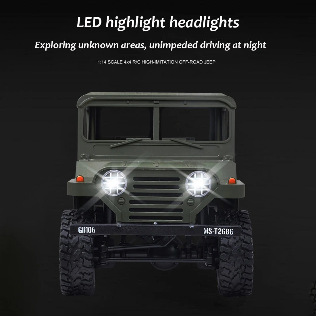 SUBOTECH BG1522 1:14 2.4G Electric RC Car 4WD 15+KM/H Off-road Vehicle Crawler With LED Headlight WIFI Camera - RTR - Image 4