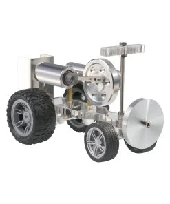 Stirling Engine DIY Model Car Vehicle Science Experiment Teaching Aids Gift - Manual Steering