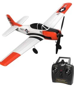 VOLANTEXRC T-28 Trojan 400mm Wingspan Airplane 2.4G RC 4CH Airplane Fixed Wing Aircraft With Xpilot Gyro System For Beginner - RTF