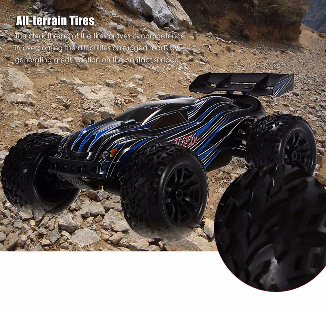 JLB Racing 21101 1/10 4WD 2.4G 80A Off-road Splashproof Flip Brushless Truggy RC Car Remote Control Truck- RTR - Image 9