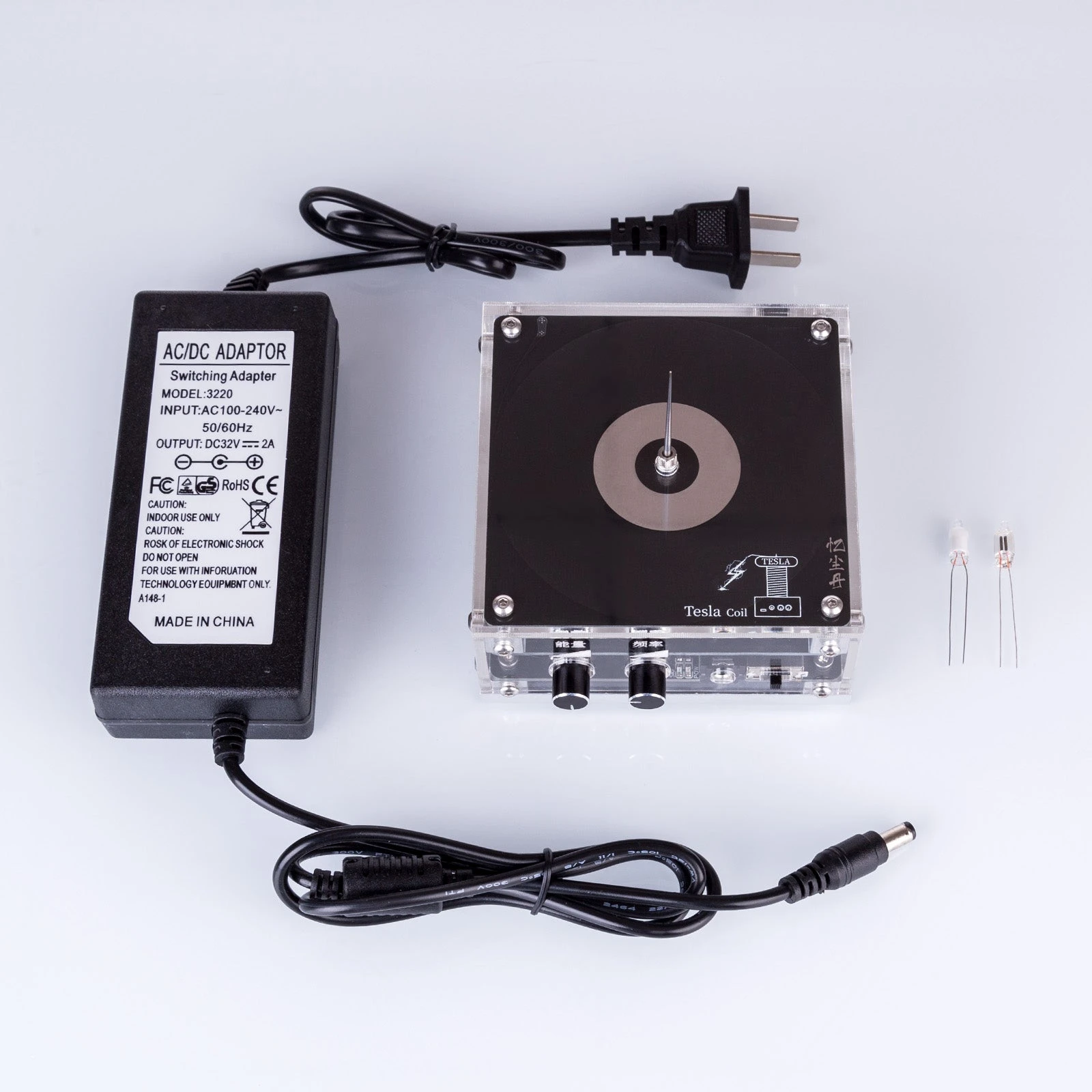 10cm Electronic Music Tesla Coil Artificial Lightning Hand Touch Magnetic Storm Coil Experimenting Device Teaching Tool Desktop Toy - Image 9