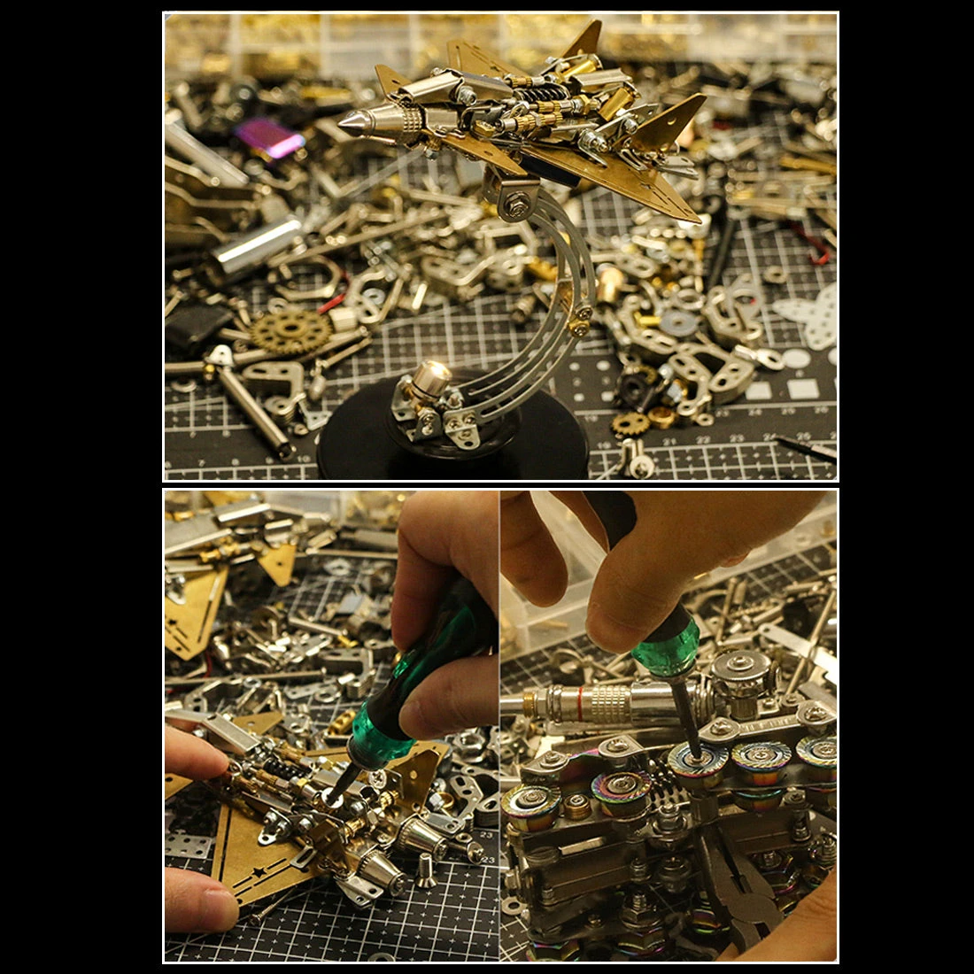 286Pcs 3D Metal J-20 Fighter Model Kits DIY Assembly Mechanical Crafts - Image 7