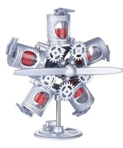 5 Cylinder Radial Engine Kit 5V USB Powered Motor Model Stem Toy
