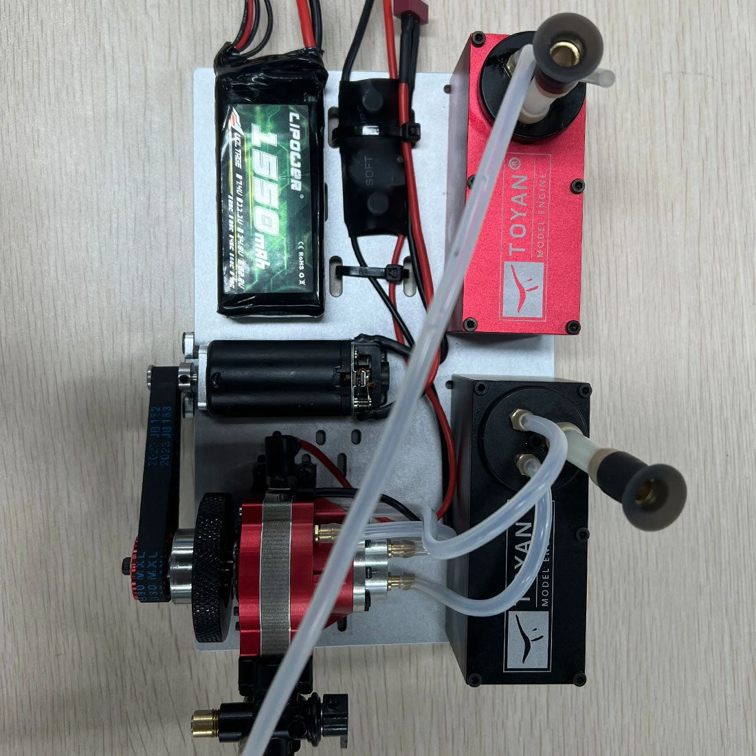 TOYAN RS-L200 Twin Rotor Wankel Rotary Engine Starter Kit With Base ESC Voltage Regulator Module And 2 Glow Plugs - Image 13