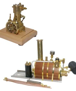 1.85CC Retro Vertical Single-cylinder Reciprocating Double-acting Model Steam Engine With 200ml Steam Boiler