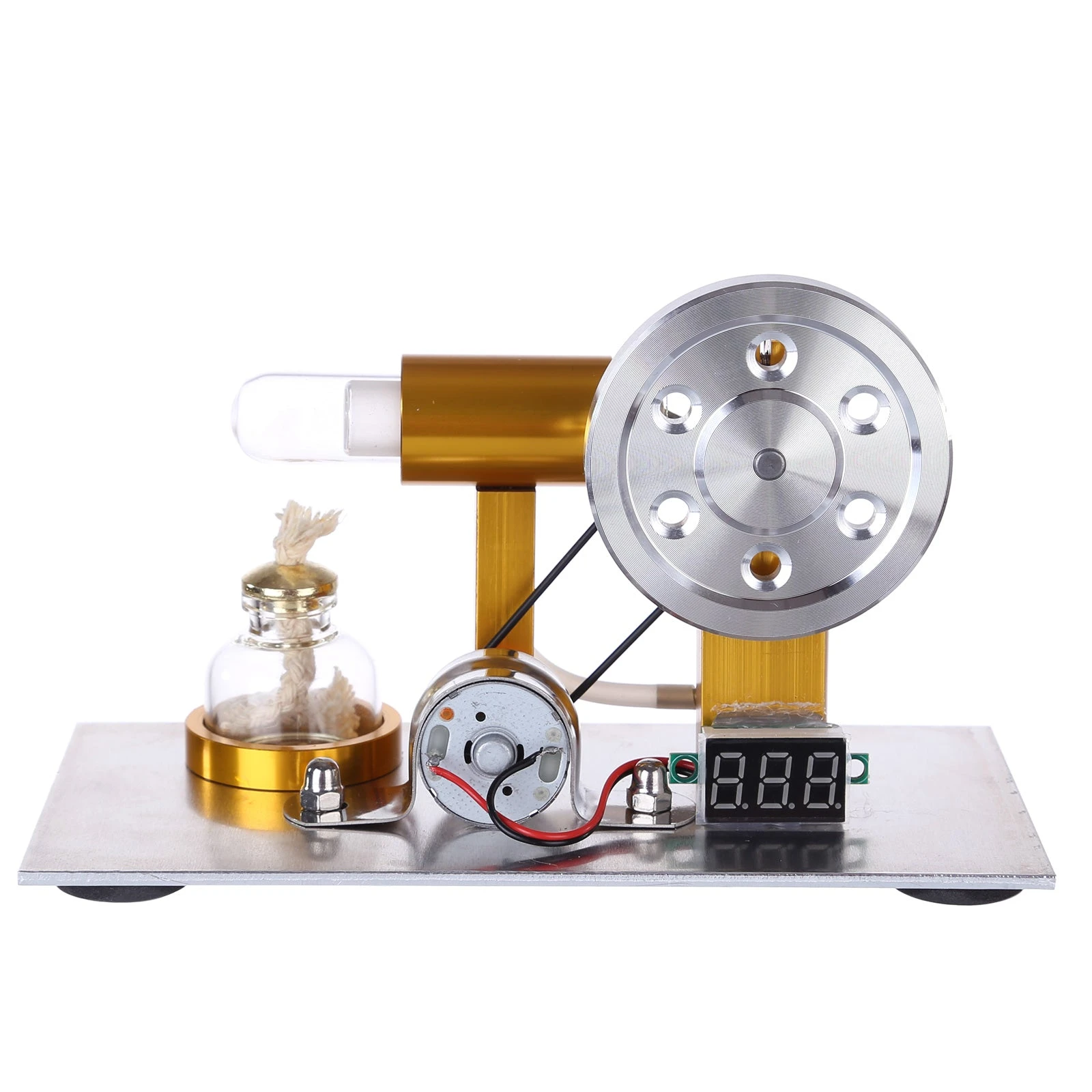 L-Shaped Stirling Engine Generator Model With Voltage Digital Display Meter And Bulb Science Experiment Educational Toy - Enginediy Customized - Image 7