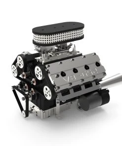 ENJOMOR V8 GS-V8 78CC DOHC Four-Stroke V-Shaped Eight-Cylinder Water-cooled Electric Gasoline Internal Combustion Engine Model - V8 Engine Model That Works