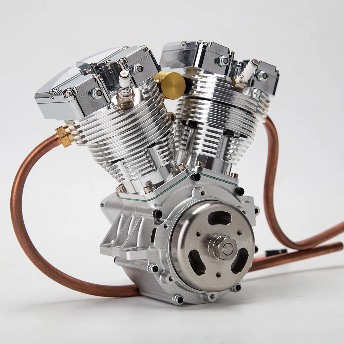 CISON FG-VT157 15.7cc Mini OHV V-twin V2 Shovelhead Engine 4-Stroke Air-cooled Gasoline Engine Motorcycle RC Engine Model - Image 4