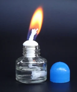 40 X 65mm 25ml Thickened Glass Alcohol Burner Heating Alcohol Lamp For Stirling Engine External Combustion Engine Model