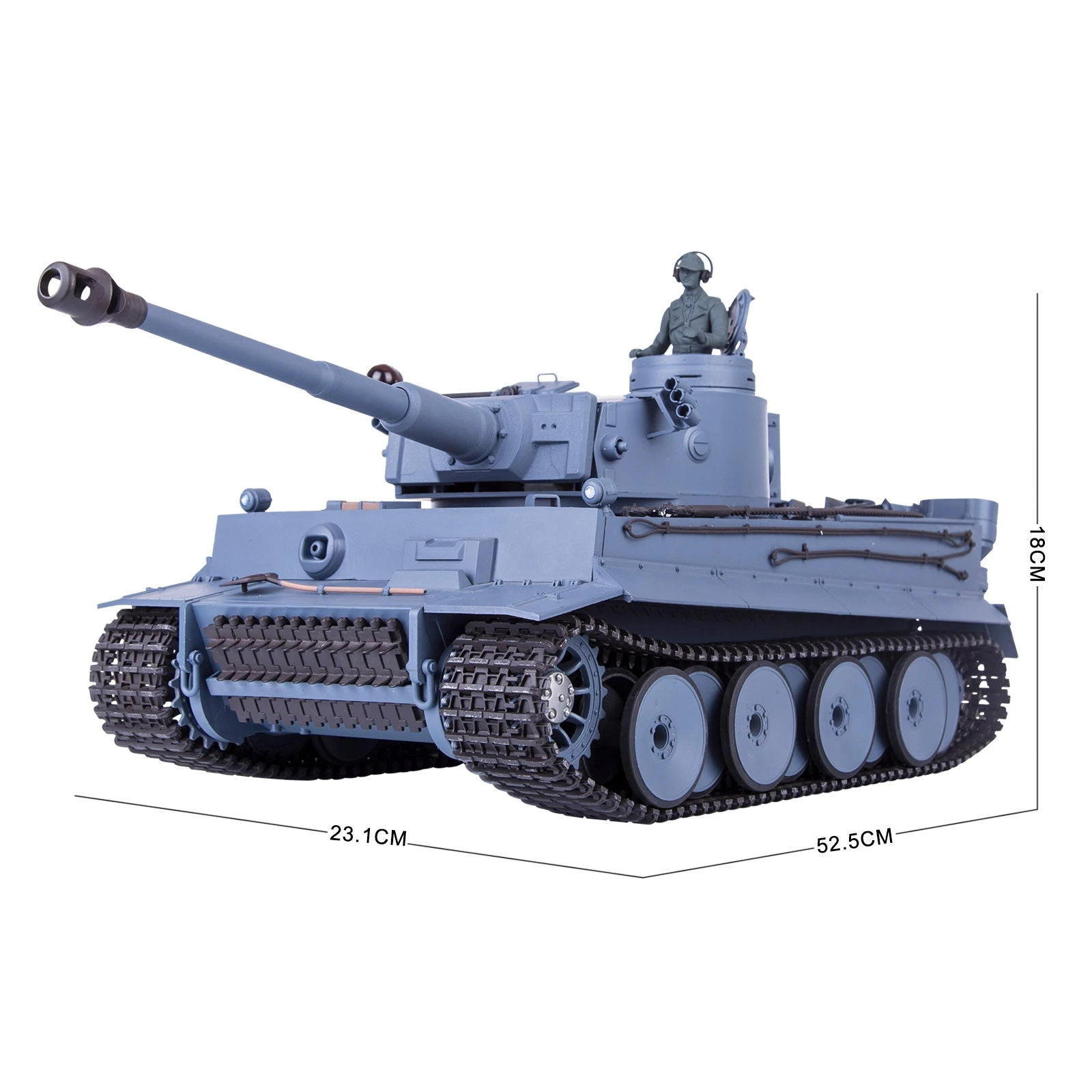 1:16 2.4G Metal German Tiger I RC Tank Infrared Battle Heavy Tank Model With Simulation Light Smoke FPV Dashcam - Image 2