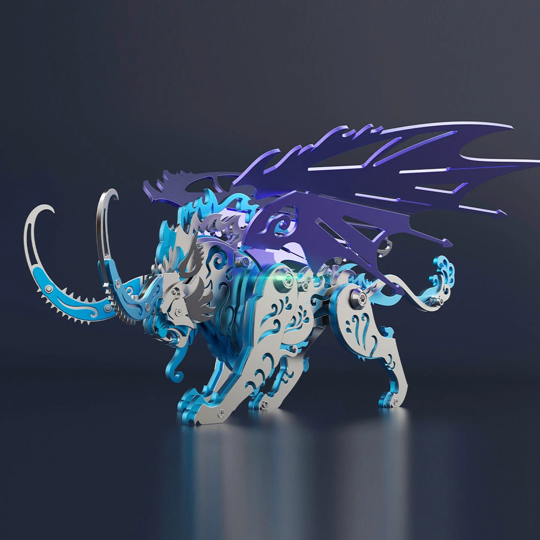 3D Puzzle DIY Model Kit Jigsaw Metal Tiger Model Ancient Chinese Beasts Mechanical Assembly Crafts - Image 9