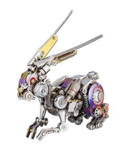 3D Puzzle DIY Model Kit Jigsaw Metal Punk Mechanical Rabbit Model Mechanical Assembly Crafts-500PCS