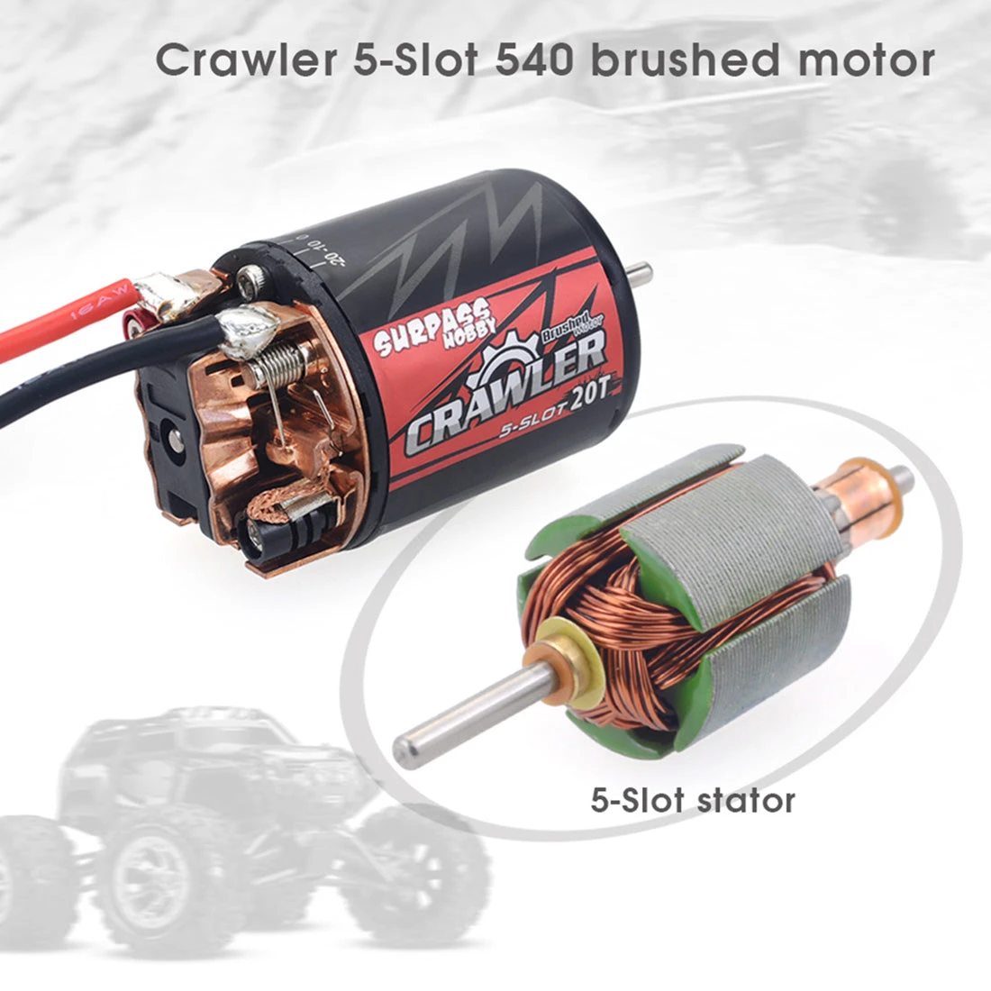 SURPASS 540 5-Slot Brushed Motor For HSP HPI Tamiya FS Kyosho TRAXXAS Yokomo WLtoys 1/10 RC Car - Image 7