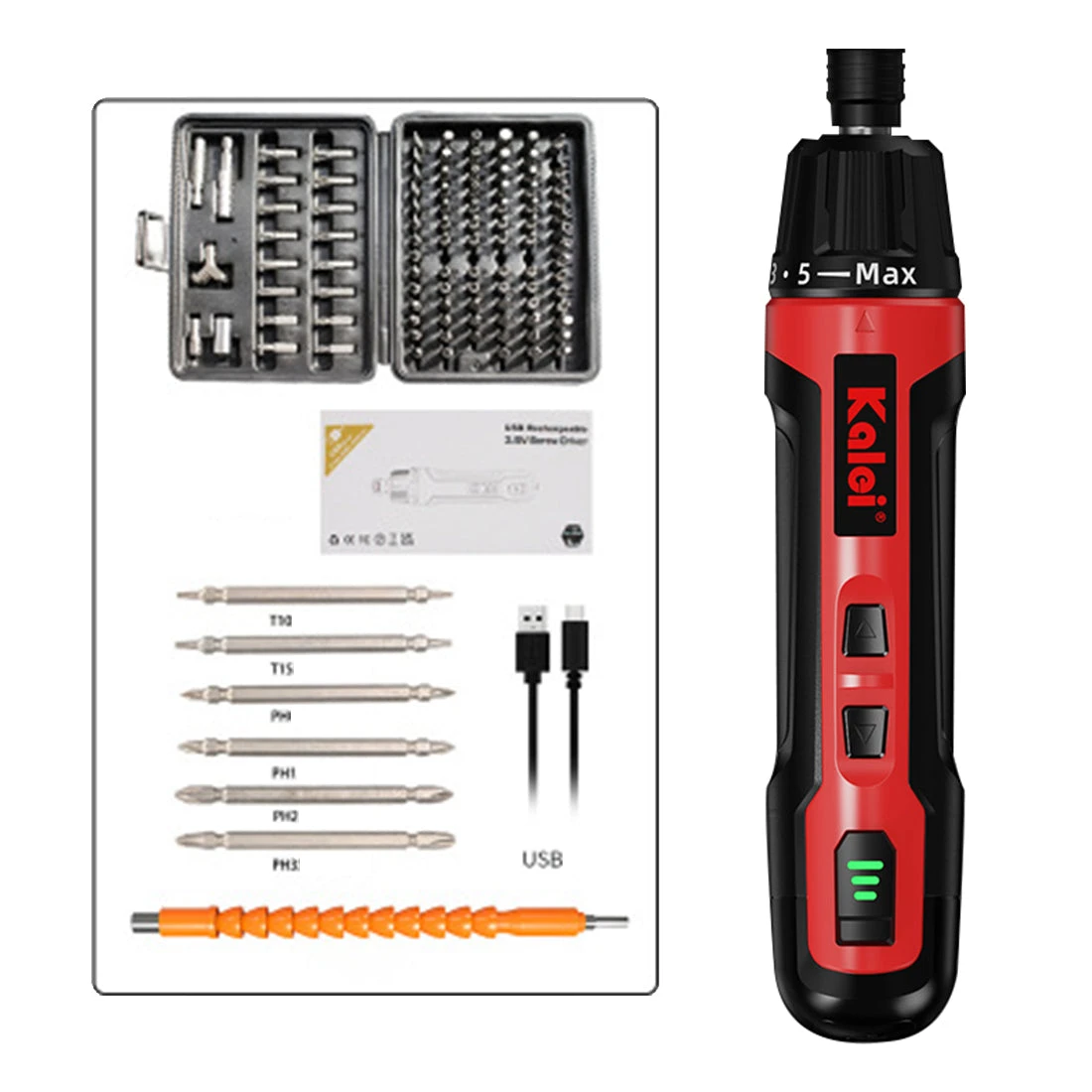 Portable Precision Electric Torque Screwdriver Set DIY Tools For TECHING Engine Model Building And More - Image 2