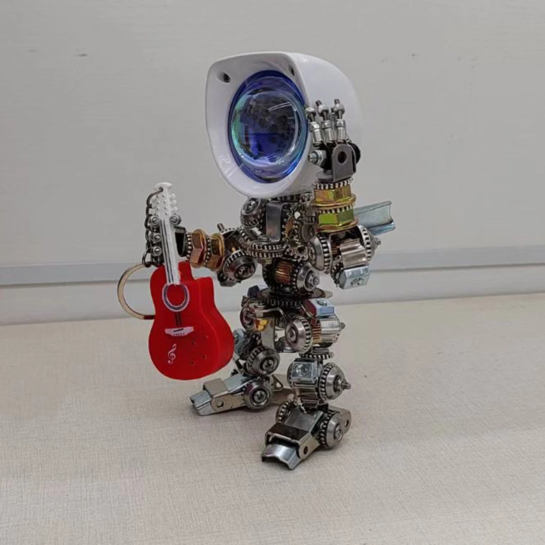3D Metal Mechanical Punk Guitarist Robot Christmas Colorful Ambient Lamp Model Assembly Kit For Kids, Teens, And Adults-366PCS - Image 11