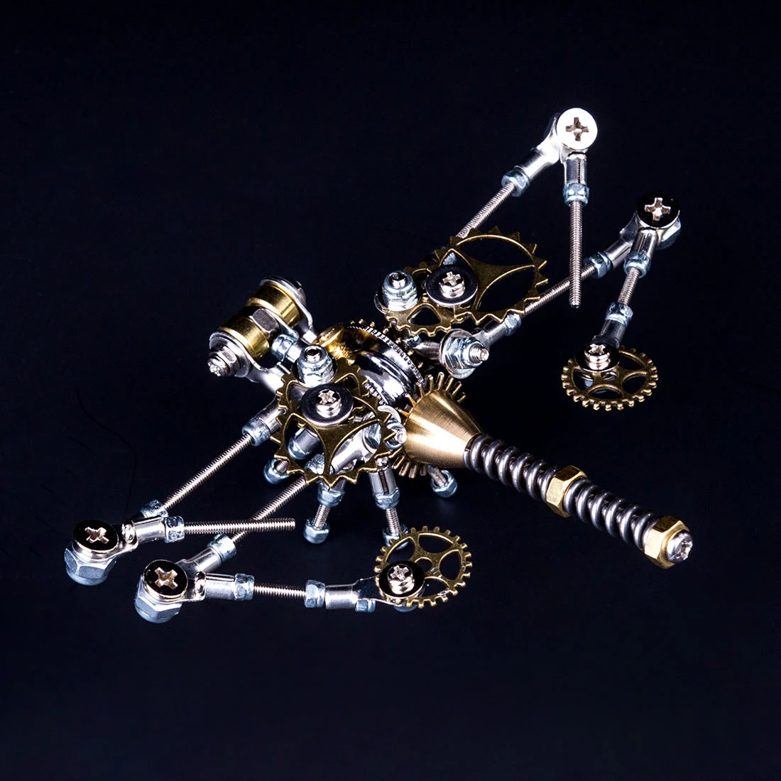 3D Metal Model Kit Mechanical Dragonfly DIY Games Assembly Puzzle Jigsaw Creative Gift - 152Pcs - Image 2