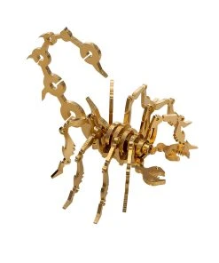 DIY Stainless Steel 3D Assembly Model Ornament Assembly Golden Scorpion