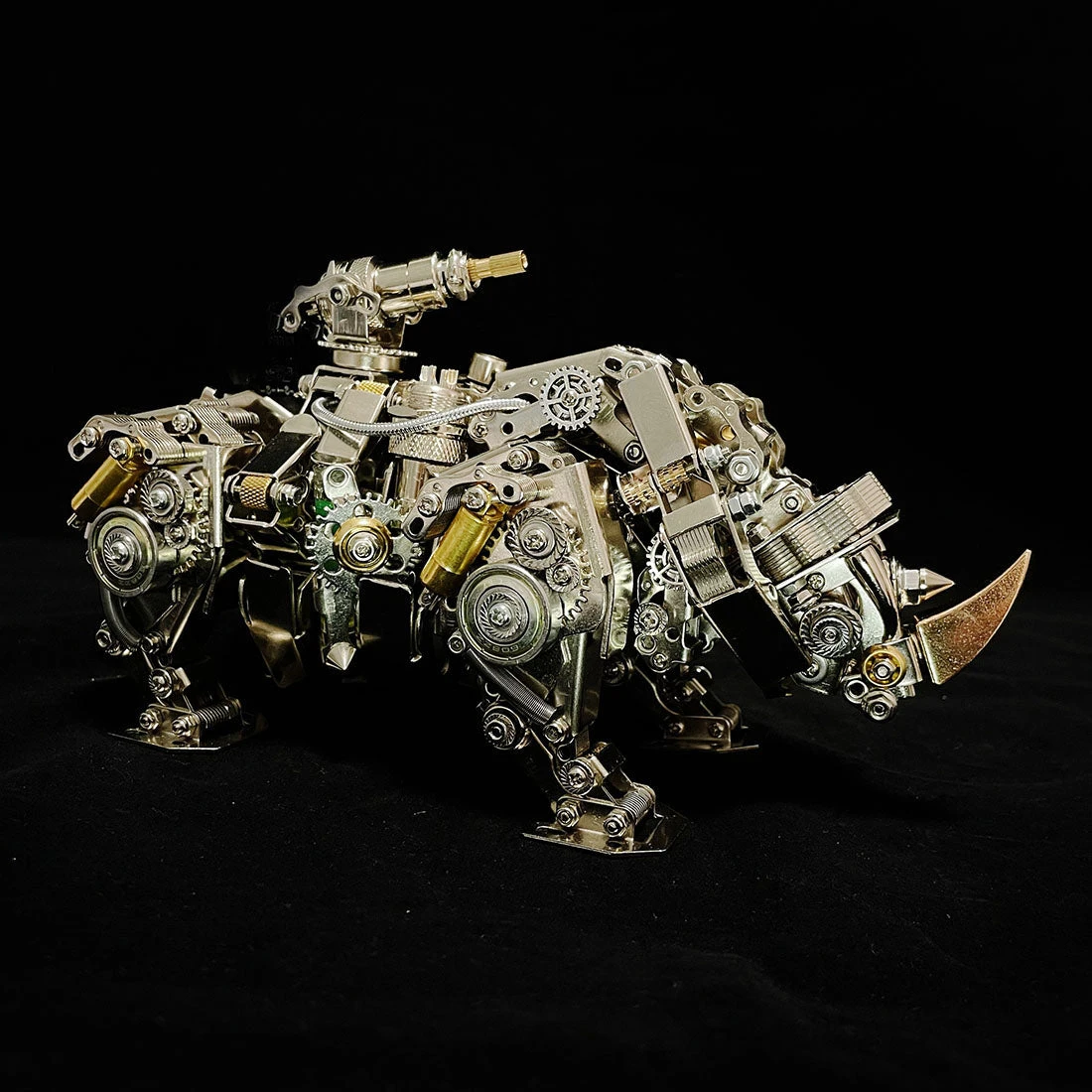 3D DIY Steampunk Mechanical Siege Rhino Set Assembly Craft 700PCS+ - Image 11