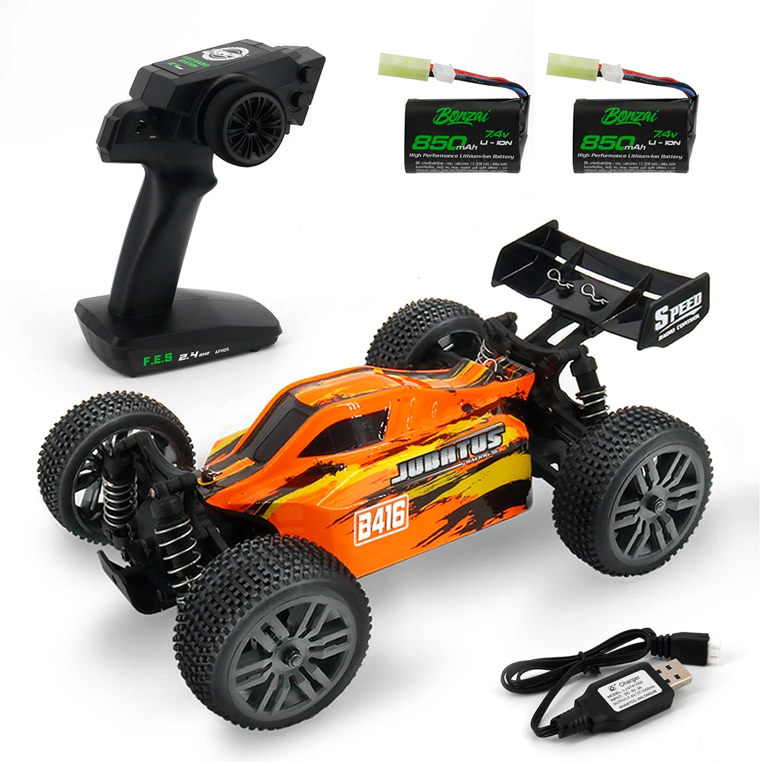 EXBONZAI 1:14 RC Car 4WD 40+KM/H EP Off-road Vehicle High Speed RC Model Car Toy RTR - Image 5