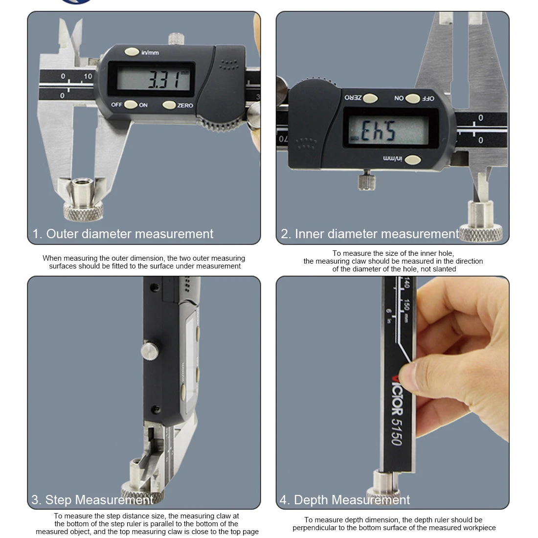 200mm High-precision Digital Vernier Caliper Measuring Instrument - Image 2
