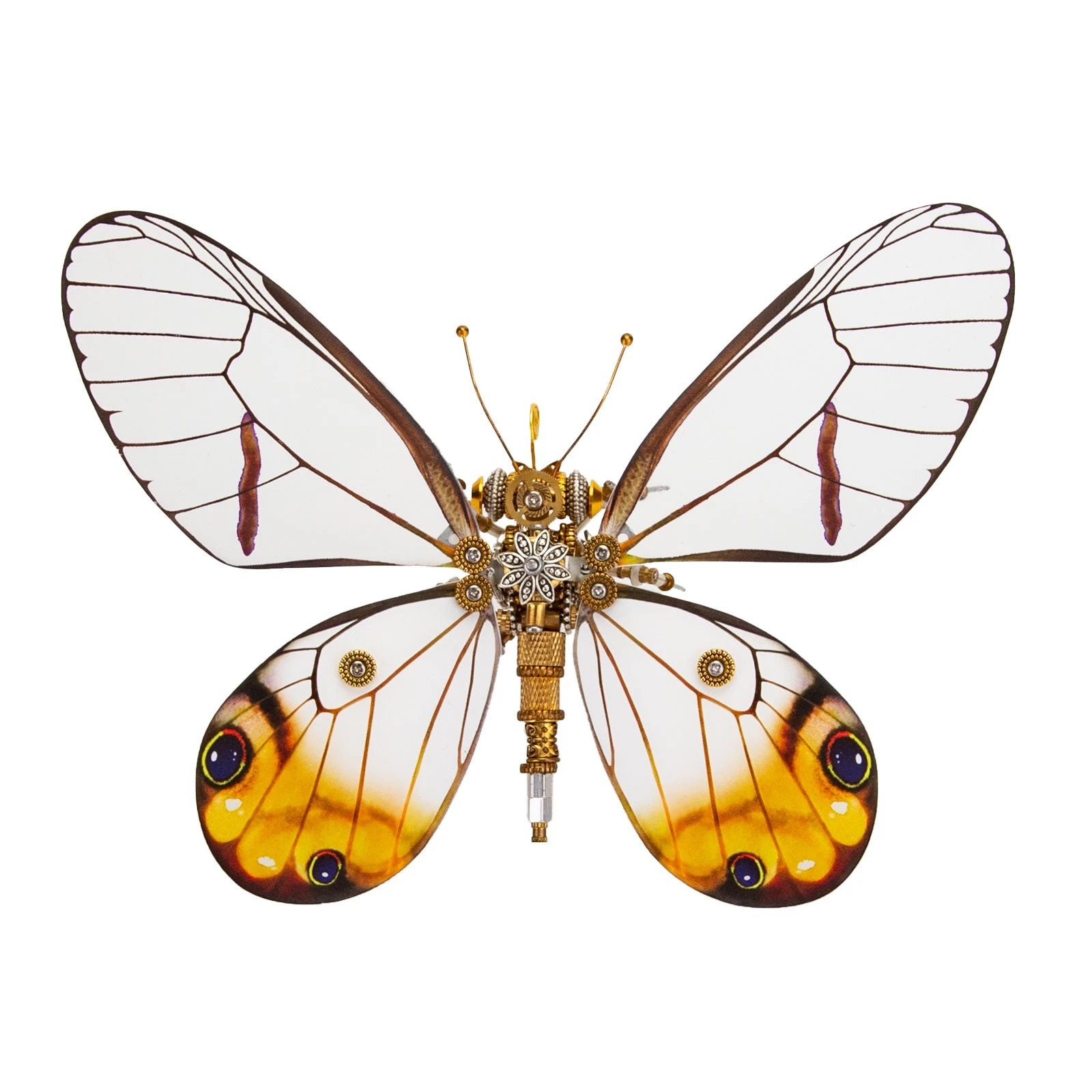 3D Metal Steampunk Craft Puzzle Mechanical Butterfly Model DIY Assembly Animal Jigsaw Puzzle Kit-150PCS+ - Image 12
