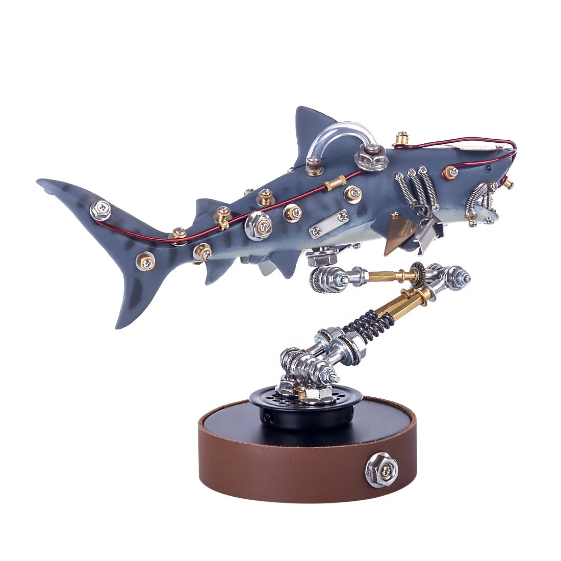 3D Metal Model Kit Mechanical Shark DIY Games Assembly Puzzle Jigsaw Creative Gift - 217Pcs - Image 2