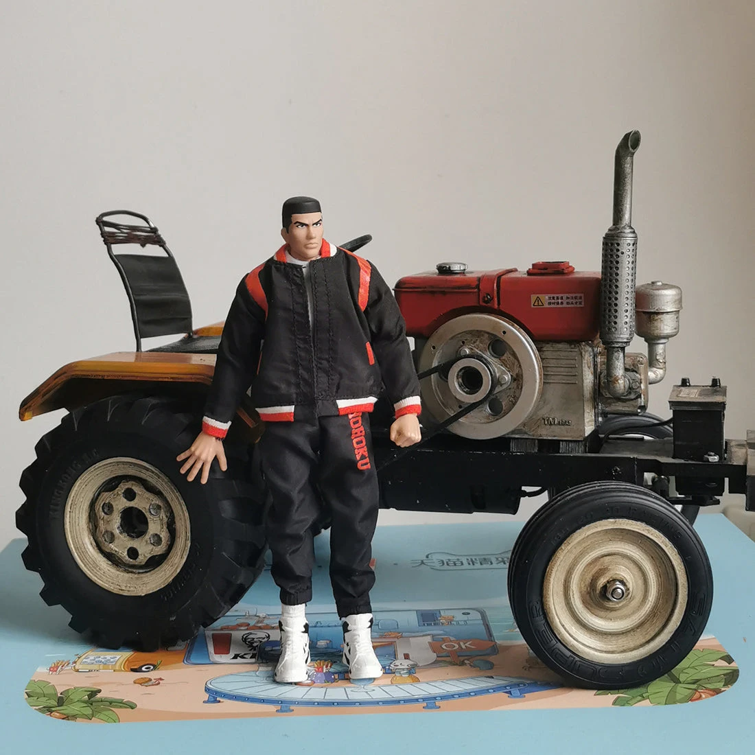 1/10 2.4G RC Tractor 4×2 Electric Antique Tractor Model Agricultural Transport Vehicle Toy - Image 5