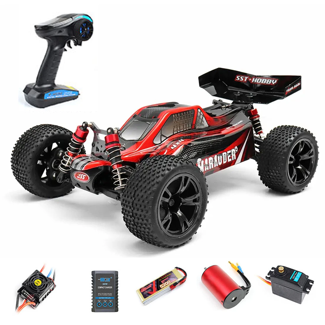 SST 1937PRO 1:10 2.4G RC Car 75KM/H High Speed Electric 4WD Brushless Remote Control Off-road Vehicle