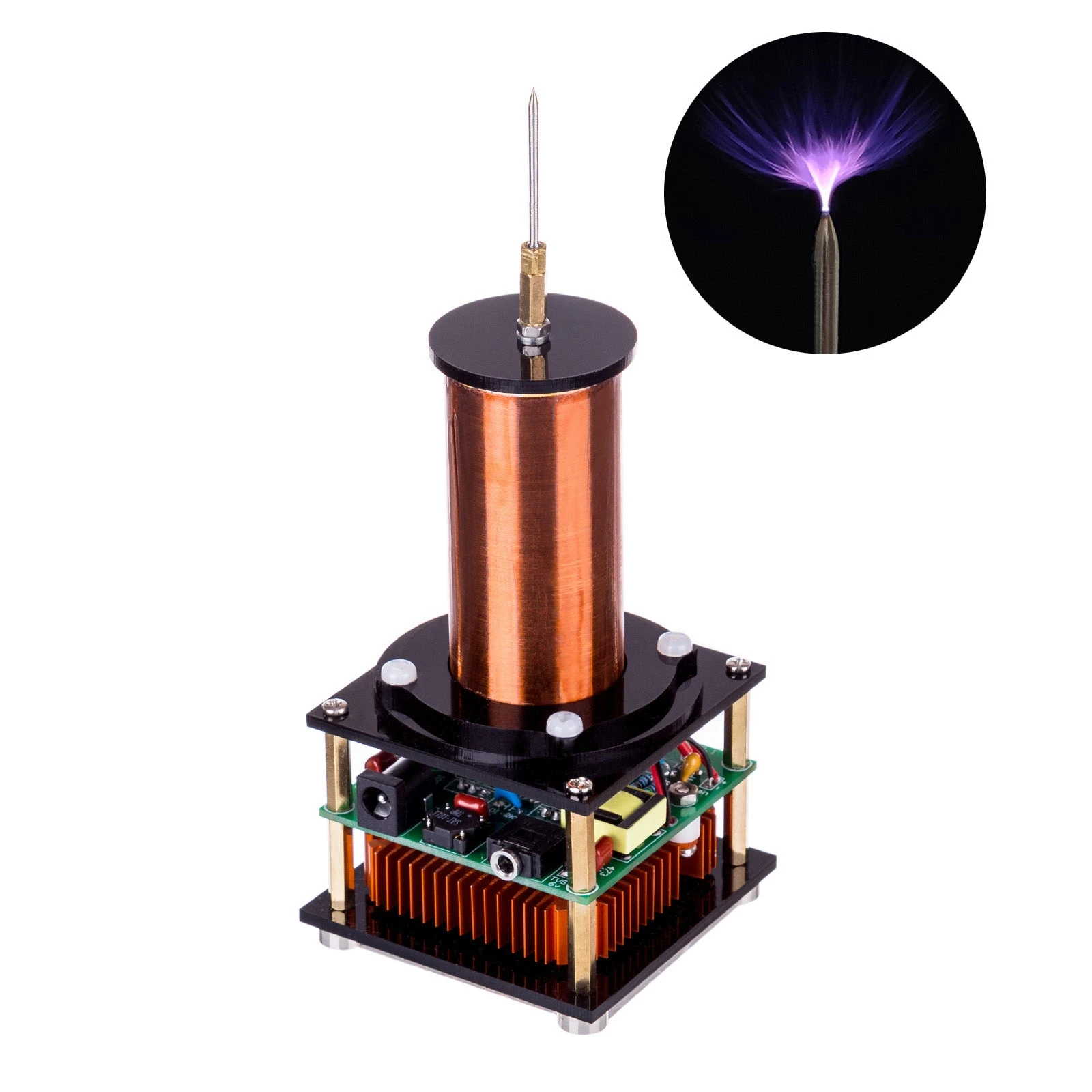 Music Tesla Coil Singing Loudspeaker Plasma Speaker With 24V Power Adapter