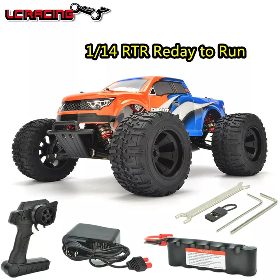 LC Racing EMB-MTH 1:14 2.4G 50+KM/H Remote Control Car 4WD Brushless Electric RC Off-road Vehicle Monster Trunk Model - RTR - Image 2
