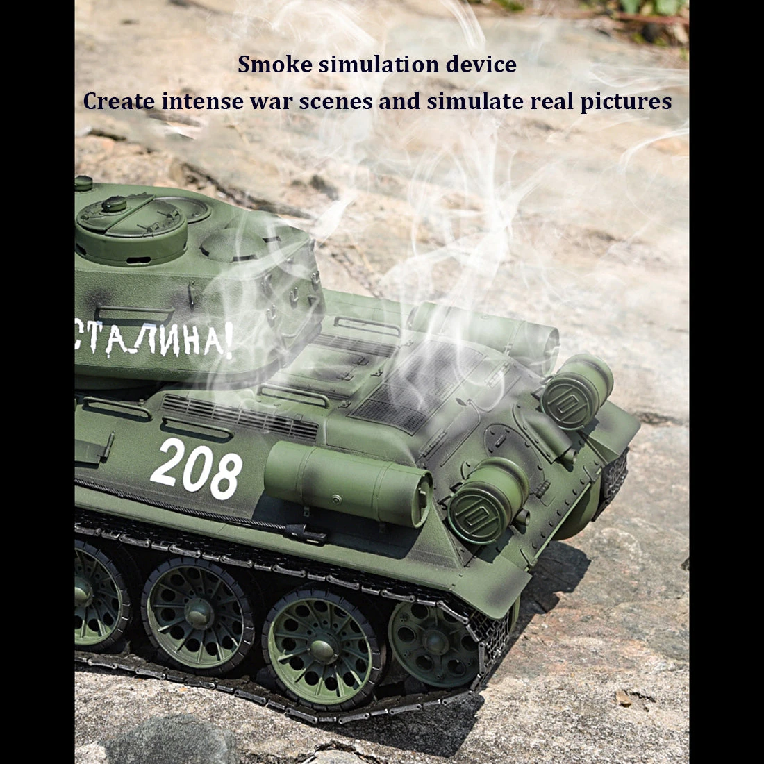 1/16 RC Tank Soviet T-34 Medium Tank 2.4G Remote Control Model Military Tank With Sound Smoke Shooting Effect - Upgraded Edition - Image 14