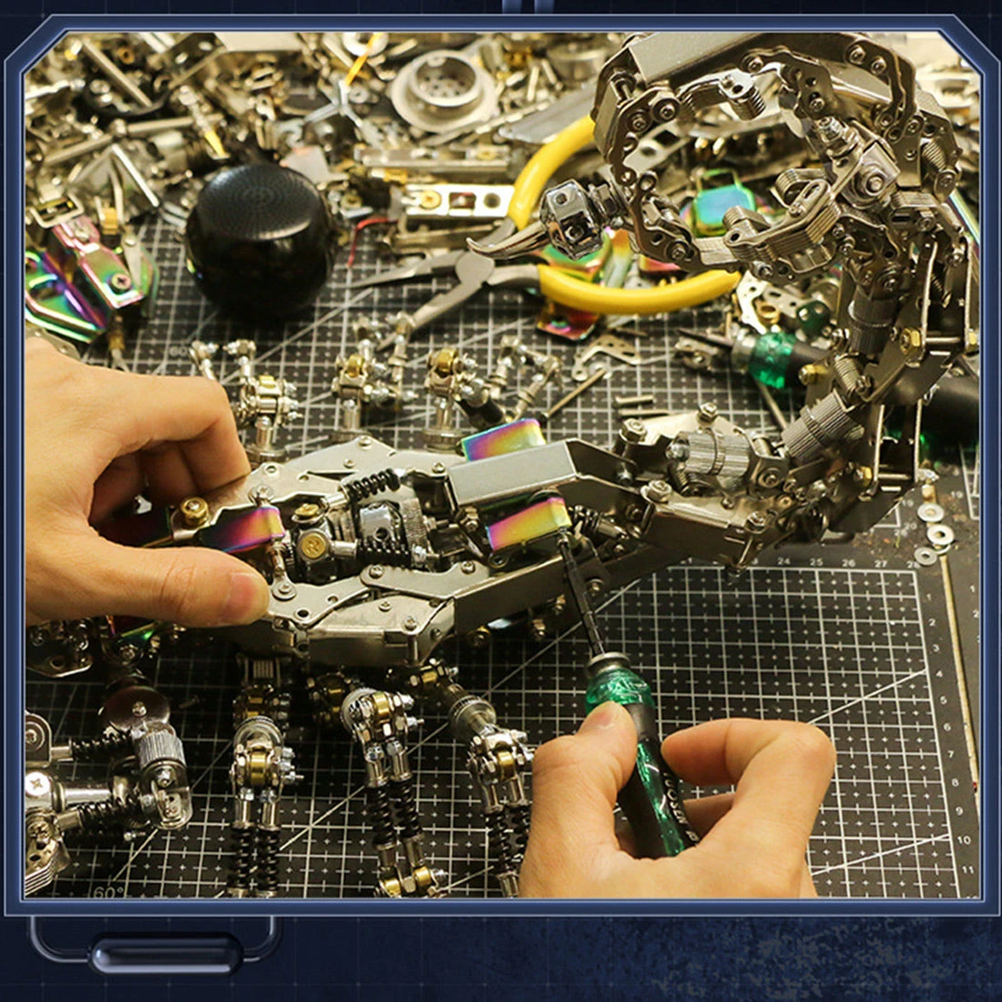 3D Metal Puzzle DIY Mechanical Scorpion Kit Assembly Metal Smasher Model Toy-1636PCS - Image 3
