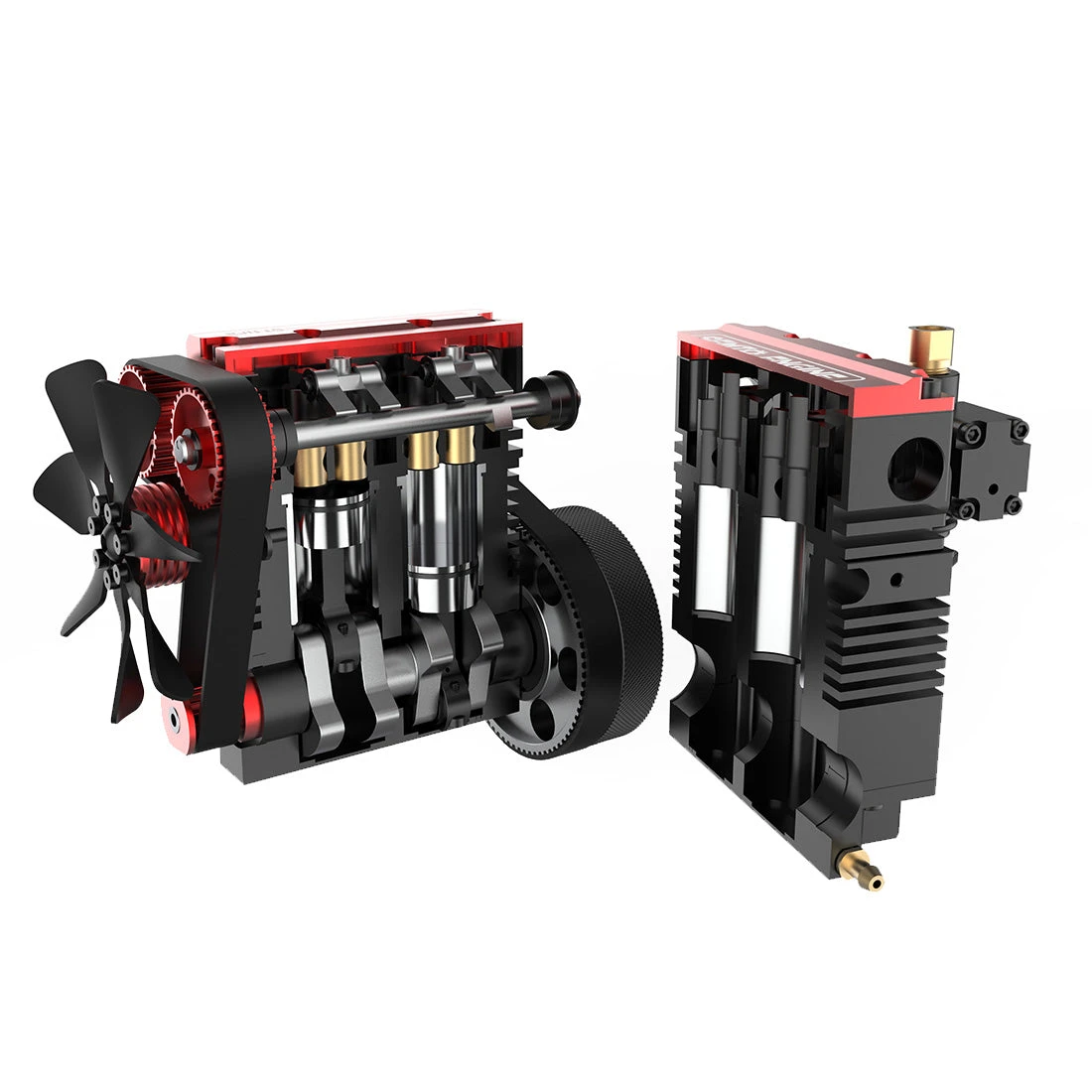 SEMTO ST-NF2 Engine 7cc SOHC Inline 2 Cylinders 4 Stroke Air Cooled Nitro Engine Model Kit - Build Your Own Engine That Works - Image 13