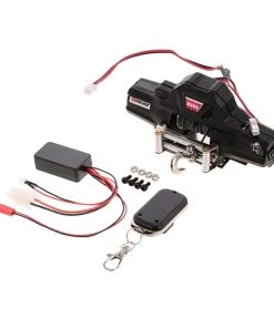 Warn Double Motors Winch With Remote Controller Receiver For HSP 1/10 Traxxas Redcat RC4WD Tamiya Axial SCX10 D91 HPI RC Car