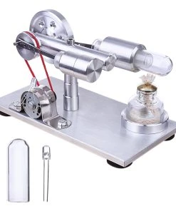 Stirling Engine Electricity Generator With Colorful LED Stirling Engine Motor Model Educational Toy - Enginediy