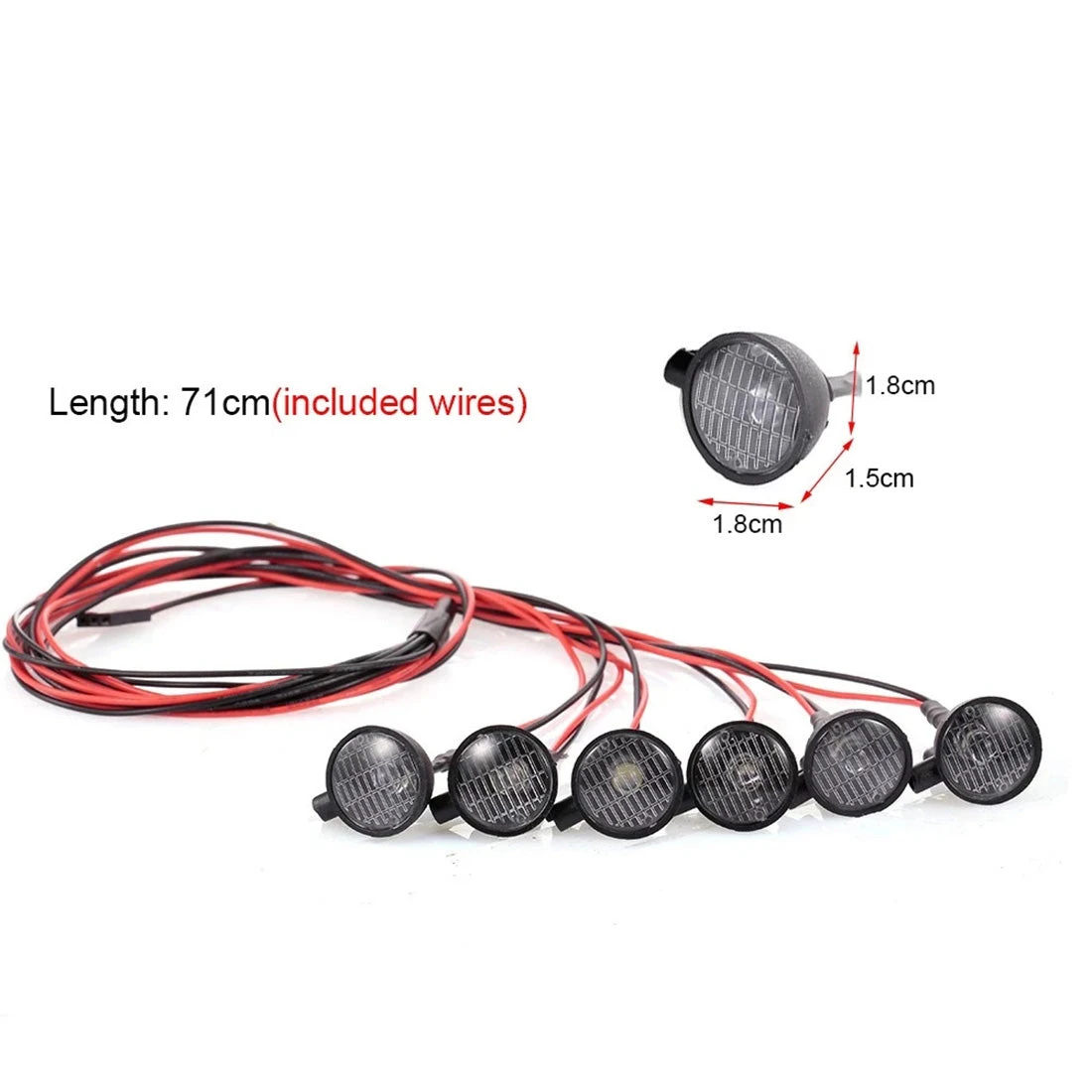 6Pcs RC Car LED Light With Lampshade Decorate For HSP Traxxas Redcat Rc4wd D90 Tamiya Axial Scx10 Hpi RC Car - Image 5