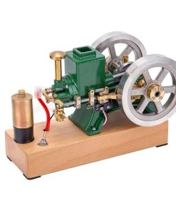 Hit And Miss Engine That Works - ENJOMOR 6cc Antique 4-Stroke Gas IC Engine Green Horizontal Stationary Engine With Ignition Device And Stand