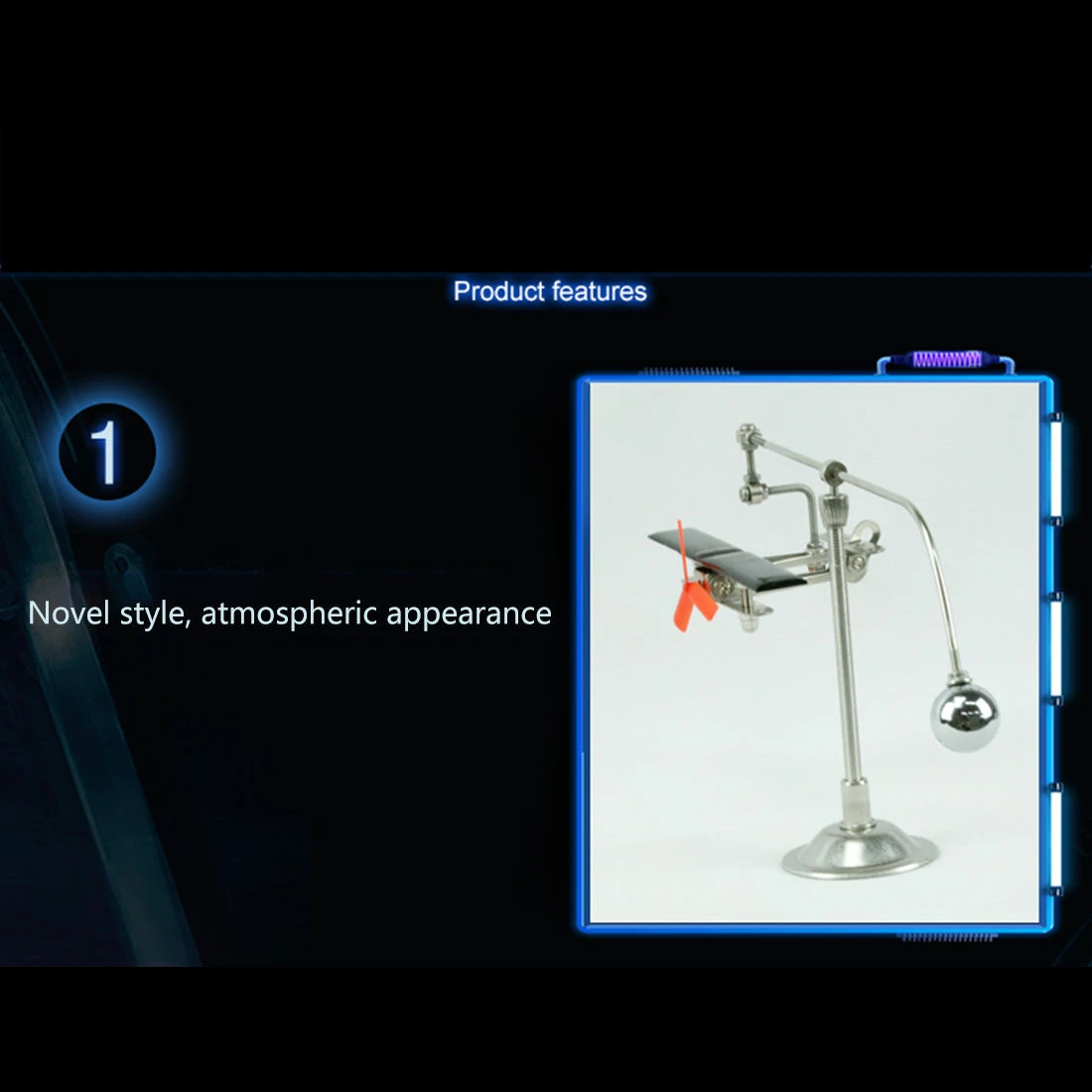 Stark Vehicle-mounted Solar Aircraft Shape Motor Solar Toy - Image 3