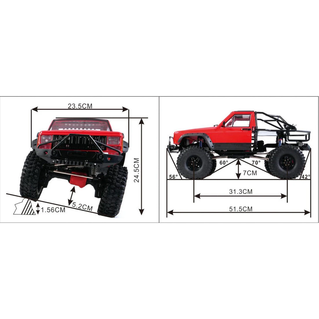 AXX4 1/10 RC Car 2.4G 4WD Brushed RC Electric Off-road Crawler Model For Adults (Car Frame Version) - Image 6