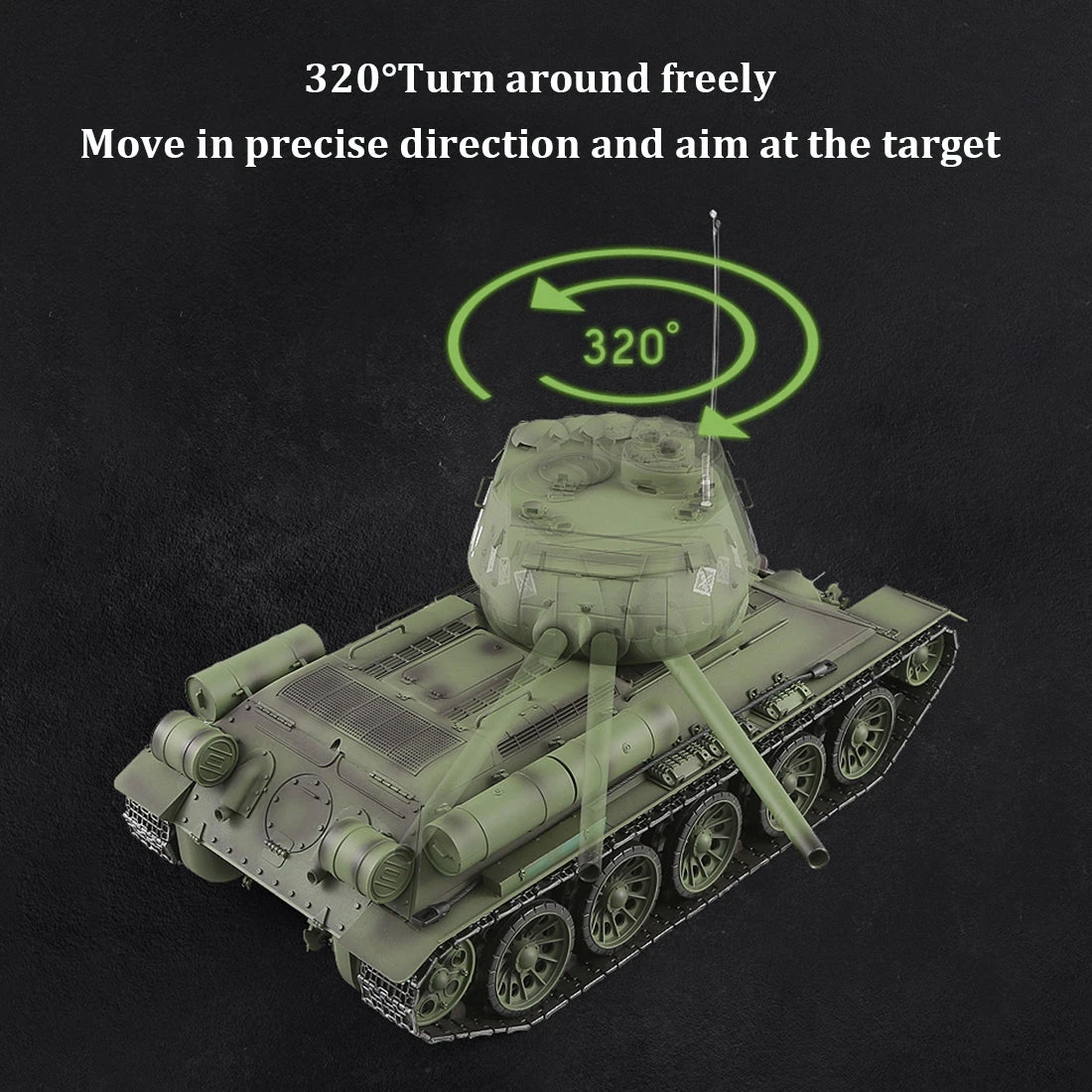 1/16 RC Tank Soviet T-34 Medium Tank 2.4G Remote Control Model Military Tank With Sound Smoke Shooting Effect - Upgraded Edition - Image 16