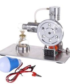 L-Shaped Stirling Engine Generator Model With Voltage Digital Display Meter And Bulb Science Experiment Educational Toy - Enginediy Customized