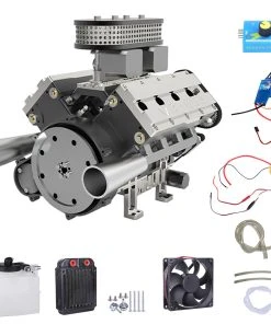 ENJOMOR V8 GS-V8 78CC DOHC Gasoline V8 Engine Model That Works With Starter Kit